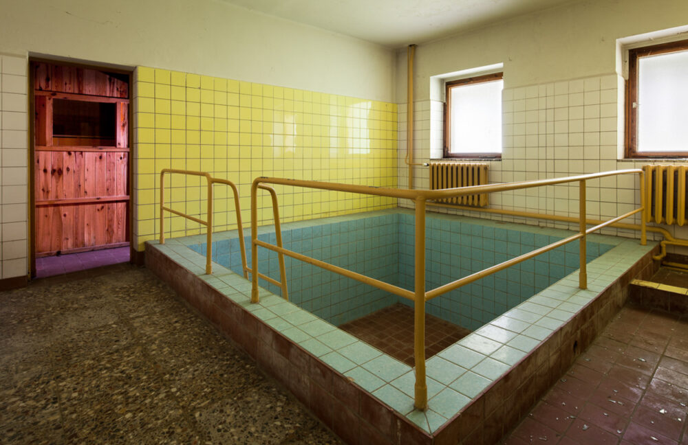 Sauna in former GDR elite SED Party Training Centre - Albumen Gallery