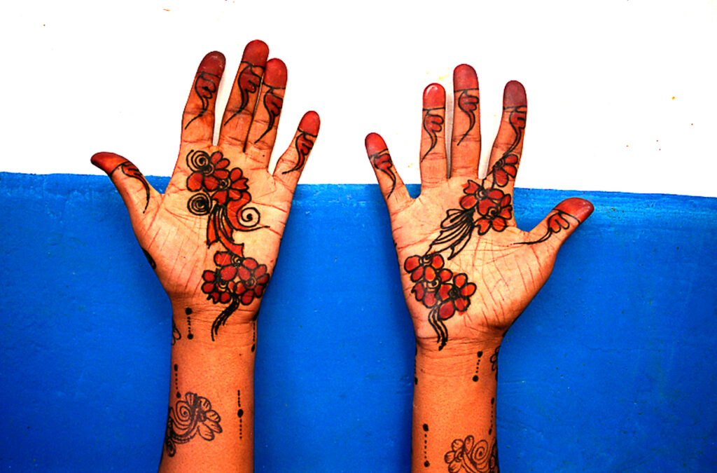 Painted hands of Muslim Celebrant Lamu Island